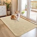 OLANLY Dog Door Mat for Muddy Paws 45x27, Super Absorbent Chenille Mud Mat