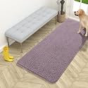 OLANLY Dog Door Mat for Muddy Paws 54x24, Super Absorbent Chenille Mud Mat