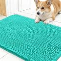 OLANLY Dog Door Mat for Muddy Paws 30x17, Super Absorbent Chenille Mud Mat