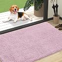 OLANLY Dog Door Mat for Muddy Paws 47x32, Super Absorbent Chenille Mud Mat