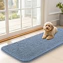 OLANLY Dog Door Mat for Muddy Paws 47x17, Super Absorbent Chenille Mud Mat