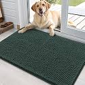 OLANLY Dog Door Mat for Muddy Paws 35x24, Super Absorbent Chenille Mud Mat
