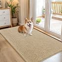 OLANLY Dog Door Mat for Muddy Paws 54x32, Super Absorbent Chenille Mud Mat