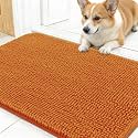 OLANLY Dog Door Mat for Muddy Paws 30x17, Super Absorbent Chenille Mud Mat