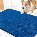 OLANLY Dog Door Mat for Muddy Paws 30x17, Super Absorbent Chenille Mud Mat