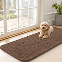 OLANLY Dog Door Mat for Muddy Paws 47x20, Super Absorbent Chenille Mud Mat