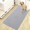 OLANLY Dog Door Mat for Muddy Paws 47x24, Super Absorbent Chenille Mud Mat