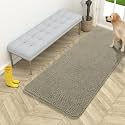OLANLY Dog Door Mat for Muddy Paws 54x24, Super Absorbent Chenille Mud Mat