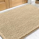 OLANLY Dog Door Mat for Muddy Paws 30x20, Super Absorbent Chenille Mud Mat