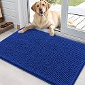 OLANLY Dog Door Mat for Muddy Paws 35x24, Super Absorbent Chenille Mud Mat