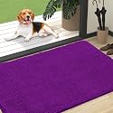 OLANLY Dog Door Mat for Muddy Paws 47x32, Super Absorbent Chenille Mud Mat