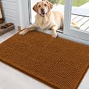 OLANLY Dog Door Mat for Muddy Paws 35x24, Super Absorbent Chenille Mud Mat