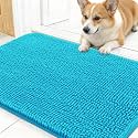 OLANLY Dog Door Mat for Muddy Paws 30x17, Super Absorbent Chenille Mud Mat