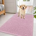 OLANLY Dog Door Mat for Muddy Paws 44x32, Super Absorbent Chenille Mud Mat
