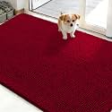 OLANLY Dog Door Mat for Muddy Paws 50x30, Super Absorbent Chenille Mud Mat