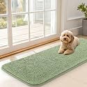 OLANLY Dog Door Mat for Muddy Paws 47x17, Super Absorbent Chenille Mud Mat