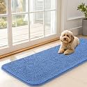 OLANLY Dog Door Mat for Muddy Paws 47x17, Super Absorbent Chenille Mud Mat