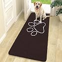 OLANLY Dog Door Mat for Muddy Paws 70x24, Paw Print Design Chenille Mud Mat