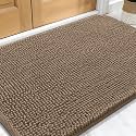 OLANLY Dog Door Mat for Muddy Paws 34x21, Super Absorbent Chenille Mud Mat