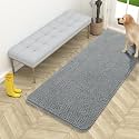 OLANLY Dog Door Mat for Muddy Paws 54x24, Super Absorbent Chenille Mud Mat