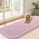 OLANLY Dog Door Mat for Muddy Paws 47x20, Super Absorbent Chenille Mud Mat