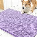 OLANLY Dog Door Mat for Muddy Paws 24x16, Super Absorbent Chenille Mud Mat