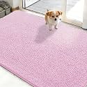 OLANLY Dog Door Mat for Muddy Paws 48x30, Super Absorbent Chenille Mud Mat