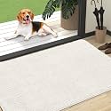 OLANLY Dog Door Mat for Muddy Paws 47x32, Super Absorbent Chenille Mud Mat
