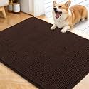 OLANLY Dog Door Mat for Muddy Paws 40x32, Super Absorbent Chenille Mud Mat