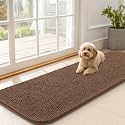 OLANLY Dog Door Mat for Muddy Paws 59x20, Super Absorbent Chenille Mud Mat