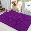 OLANLY Dog Door Mat for Muddy Paws 35x24, Super Absorbent Chenille Mud Mat