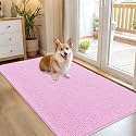 OLANLY Dog Door Mat for Muddy Paws 54x32, Super Absorbent Chenille Mud Mat