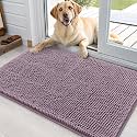 OLANLY Dog Door Mat for Muddy Paws 36x24, Super Absorbent Chenille Mud Mat