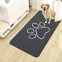 OLANLY Dog Door Mat for Muddy Paws 40x24, Paw Print Design Chenille Mud Mat