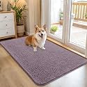 OLANLY Dog Door Mat for Muddy Paws 45x27, Super Absorbent Chenille Mud Mat