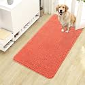 OLANLY Dog Door Mat for Muddy Paws 40x24, Super Absorbent Chenille Mud Mat