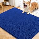 OLANLY Dog Door Mat for Muddy Paws 40x32, Super Absorbent Chenille Mud Mat