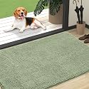 OLANLY Dog Door Mat for Muddy Paws 47x32, Super Absorbent Chenille Mud Mat