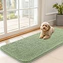 OLANLY Dog Door Mat for Muddy Paws 47x20, Super Absorbent Chenille Mud Mat
