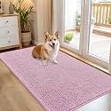 OLANLY Dog Door Mat for Muddy Paws 54x32, Super Absorbent Chenille Mud Mat
