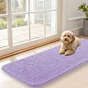 OLANLY Dog Door Mat for Muddy Paws 47x17, Super Absorbent Chenille Mud Mat