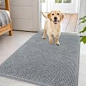OLANLY Dog Door Mat for Muddy Paws 44x32, Super Absorbent Chenille Mud Mat
