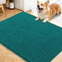 OLANLY Dog Door Mat for Muddy Paws 40x32, Super Absorbent Chenille Mud Mat
