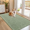 OLANLY Dog Door Mat for Muddy Paws 54x32, Super Absorbent Chenille Mud Mat