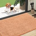 OLANLY Dog Door Mat for Muddy Paws 47x32, Super Absorbent Chenille Mud Mat