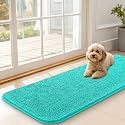 OLANLY Dog Door Mat for Muddy Paws 47x17, Super Absorbent Chenille Mud Mat