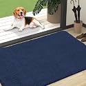 OLANLY Dog Door Mat for Muddy Paws 47x32, Super Absorbent Chenille Mud Mat