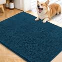 OLANLY Dog Door Mat for Muddy Paws 40x32, Super Absorbent Chenille Mud Mat