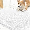 OLANLY Dog Door Mat for Muddy Paws 24x16, Super Absorbent Chenille Mud Mat