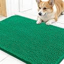 OLANLY Dog Door Mat for Muddy Paws 24x16, Super Absorbent Chenille Mud Mat